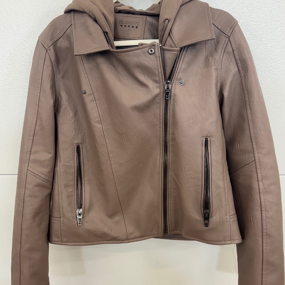 Faux Leather Jacket Blank NYC